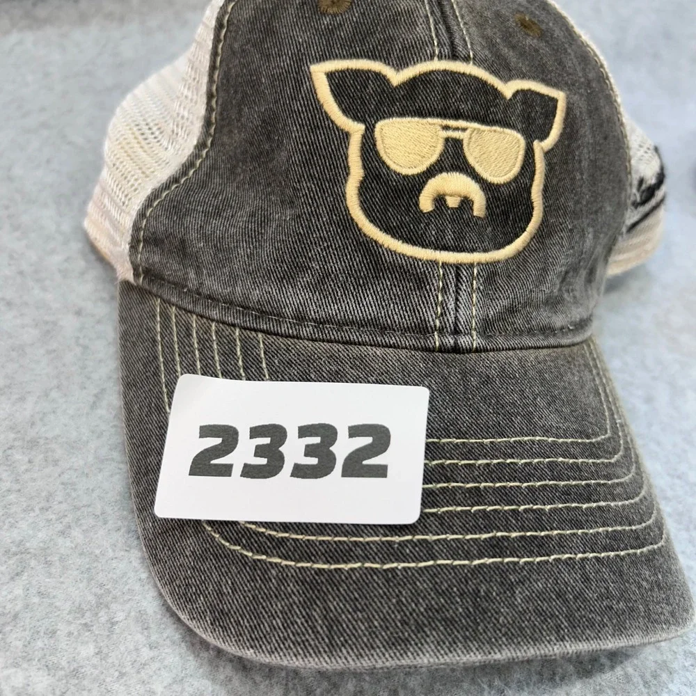 Islanders Pig with Sunglasses Mens Gray Legacy Trucker Hat Est 1980 Snapback OS